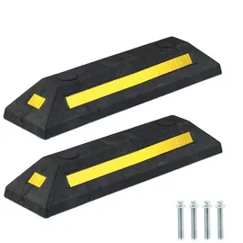 Relaxdays Radstopper 2er Set Gelb,Schwarz