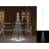 vidaXL LED-Weihnachtsbaum für Fahnenmast Kaltweiß 108 LEDs 180 cm