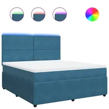 vidaXL Boxspringbett 180 x 200 cm Blau