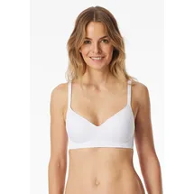 SCHIESSER Bügelloser BH "Unique Micro", Damen, Gr. 85, Cup C, weiß (100, weiß), Microtouch, Obermaterial: 70% Polyamid, 30% Elasthan, unifarben, bequem, BHs, mit Schale, verstellbare Träger, elastische Wirkware