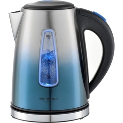 Michelino Wasserkocher 1,7 Liter, Wasserkocher, Blau