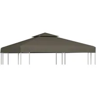 VidaXL Pavillon-Dachplane mit Kaminabzug 310 g/m2 3x3 m Taupe