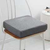 Hixingo rutschfest Cozy Sitzkissen, Abnehmbarer Quadratische Form Stuhlkissen Waschbar Sitzkissen Stuhl, Einfarbig Bodenkissen für Indoor und Outdoor (40x40x8cm,Dunkelgrau)