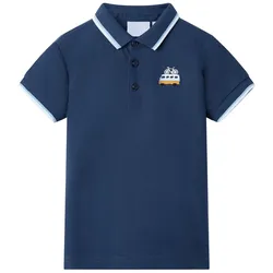 Kinder-Poloshirt Dunkelblau 128