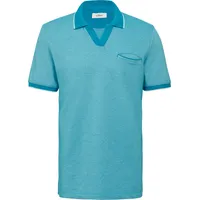 s.Oliver Poloshirt aus zweifarbigem Piqué mit Brusttasche - türkis - XL