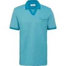 s.Oliver Poloshirt aus zweifarbigem Piqué mit Brusttasche - türkis - XL
