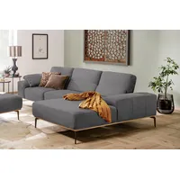 W.Schillig Eckcouch Leder 3-Sitzer Grau