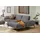 W.Schillig Eckcouch Leder 3-Sitzer Grau