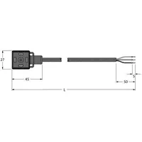 Turck VAS02-A80E-2/TXL Ventilsteck- verbinder Bauform A Leitung 6606656 VAS02-A80E-2/TXL