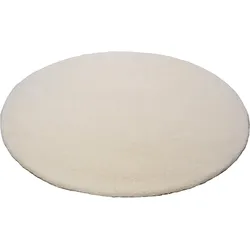 THEKO Wollteppich »Amravati«, rund, 28 mm Höhe, echter Berber Teppich aus Marokko, reine Wolle, handgeknüpft THEKO wollweiß Ø 200 cm   1 St.