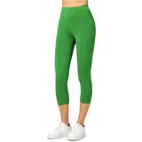 Merry Style Leggings Damen 3/4 Capri Leggings Viskose MS10-144 (Grün,L) - L