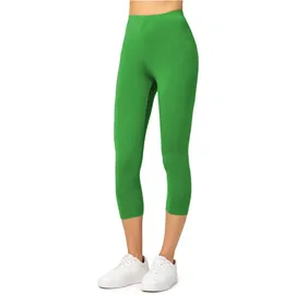 Merry Style Leggings Damen 3/4 Capri Leggings Viskose MS10-144 (Grün,L) - L