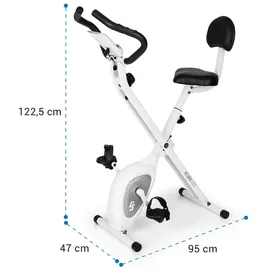 capital sports Azura Air Heimtainer, F Bike mit Magnet-Widerstand, Heimtrainer-Fahrrad Klappbar, Fitness Fahrrad Heimtrainer für Ausdauertraining ... - Silber