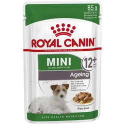 ROYAL CANIN Mini Ageing 12+ 12x85g Nassfutter in Sauce für ausgewachsene Hunde über 12 Jahre, kleine Rassen