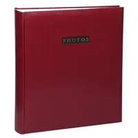 Ideal Trend Elegance Fotoalbum 29x32 cm 100 weiße Seiten Jumbo Foto Album Buchalbum: Farbe: Rot