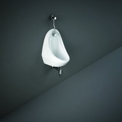 Urinal mit Aufputz-Spülkasten 4.5L, Automatische Spülung, Weiß - RAK Jazira x Hudson Reed