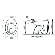 CORNAT Komplett-Stand-Tiefspül-WC inkl. WC-Sitz, weiß