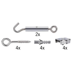 Seilsystem Montageset Halterung Chrom
