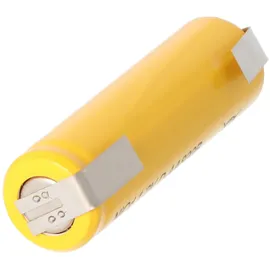 AccuCell Flat Top NiCd Akku Mignon 1,2V 800mAh AA mit Lötfahnen in U-Form