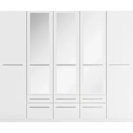 Priess Kleiderschrank »Schrank Garderobe Wäscheschrank Barcelona in 5 Breiten«, viel Stauraum, geräumige Schubkästen, mit Spiegel, MADE IN GERMANY weiß