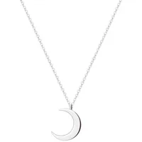 Hey Happiness Kette mit Anhänger Mond Edelstahl Silber