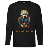 Urban Backwoods Langarmshirt Cenobite Cuber Solve Langarm T-Shirt Zauberwürfel Pinhead Speed Cube (1-tlg) Cubing Würfel Hellraiser Zenobit schwarz M