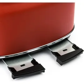 Westinghouse Retro Frühstücks-Set rot 2-tlg. mit 4-Schlitz Toaster