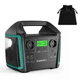 SWAREY Tragbare Powerstation S1000, 725Wh Solargenerator mit 2x 1000W (Spitze 1500W) AC Ausgange, 2x PD 65W USB-C Anschlusse für Draußen Camping Reisen Angeln Wohnmobil