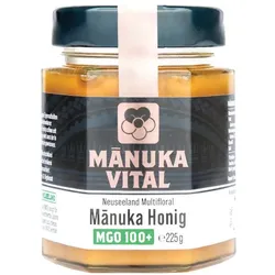 Manuka Vital Honig MGO 100+ - Original, zertifiziert und natürlich aus Neuseeland 225 g