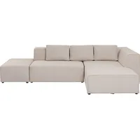 Kare DESIGN Ecksofa Infinity Stoff Beige Creme