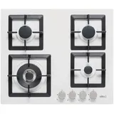 ELLECI PGSP60168WS 4-Flammen-Einbauherd 60cm Granitek Weiß Gusseisen-Roste