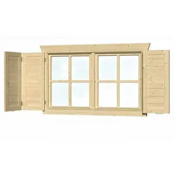Skan Holz Fensterläden für Gartenhäuser Doppelfenster