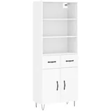 vidaXL Highboard Weiß 69,5x34x180 cm Holzwerkstoff