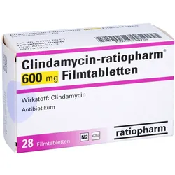 CLINDAMYCIN-ratiopharm 600 mg Filmtabletten 28 St