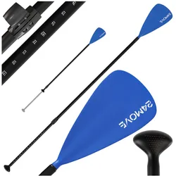 24MOVE® Paddel Einzelpaddel Stechpaddel für SUP Stand Up Board, Kajak, Leicht aus Aluminium 210cm, verstellbar blau