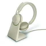 JABRA Evolve2 65 USB-C MS Teams Stereo beige mit Ladestation