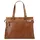 Spikes & Sparrow Leder Laptop-Schultertasche, Brandy