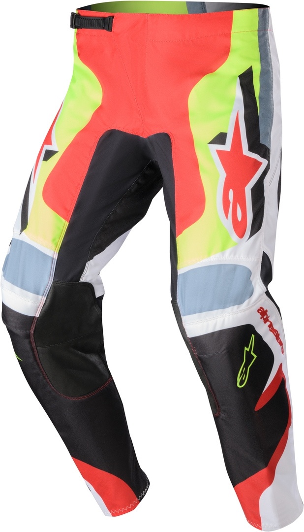 Alpinestars Fluid Agent Motorcross broek, zwart-rood-geel, 28