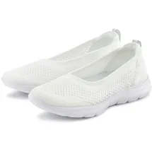 LASCANA Halbschuh, Slip-On-Sneaker, Sneaker Ballerinas zum Reinschlüpfen VEGAN weiß 39