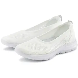 LASCANA Halbschuh, Slip-On-Sneaker, Sneaker Ballerinas zum Reinschlüpfen VEGAN weiß 39