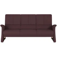 himolla Vorziehsofa aus Echtleder 6001 , rot , Maße (cm): B: 210 H: 102 T: 86