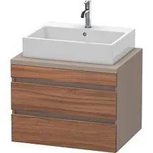 Duravit DuraStyle 70 x 54,8 cm, nussbaum natur/basalt matt, für Konsole, 2 Schubkästen