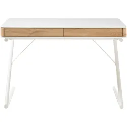 Schreibtisch MCA FURNITURE "Bukarest", weiß (weiß matt, weiß, weiß matt), B:120cm H:75cm T:60cm, Tische, weiß matt mit Schubladen, Breite 120 cm