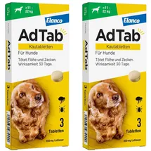 Elanco AdTab Kautabletten für Hunde  450 Mg >11-22 Kg 2 x 3 St.