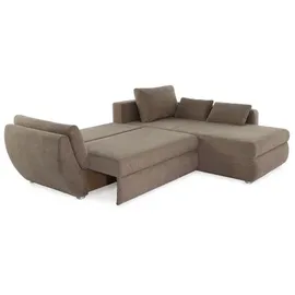 'massivart' Ecksofa Taifun Cord Grau Taupe