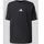 adidas Essentials 3-Streifen Single Jersey Kurzarm-T-Shirt Black / White 2 XS