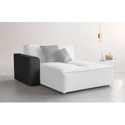 Sofaelement RAUM.ID "Monolid", schwarz, B:23cm H:60cm T:83cm, 100% Polyester, Polsterelemente, Armlehne, Bezug in Teddy-Optik