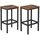 OEM Barhocker 2er Set 30 x 65 x 40 cm Dunkelbraun/Schwarz