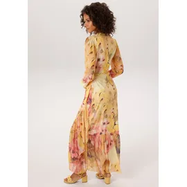 Aniston CASUAL Wickelkleid Braun/Mehrfarbig 42