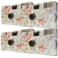 TopShot Einwegkamera Love 4er Pack Einwegkamera